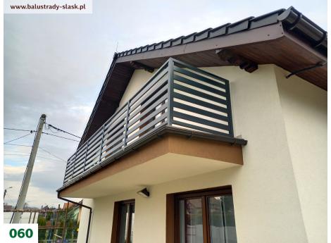 Czarna balustrada na balkon