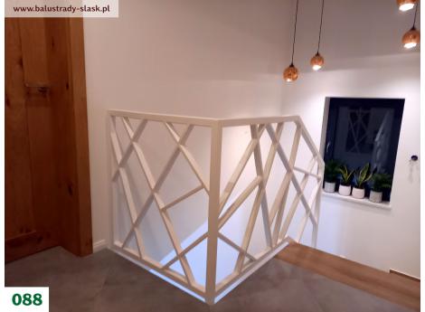 balustrady ażurowe wewnętrzne, białe