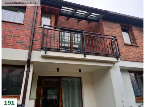 balustrada czarna metalowa zewnętrzna balkonowa