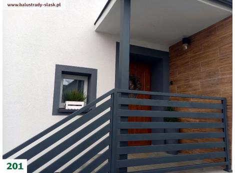 balustrada czarna metalowa zewnętrzna