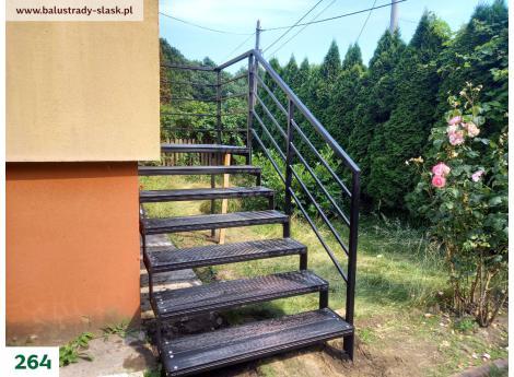 nowoczesne schody zewnętrzne metalowe